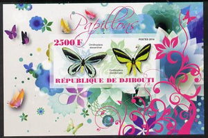 Djibouti 2014 Butterflies #7 imperf souvenir sheet unmounted mint