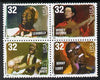 United States 1998 Folk Musicians se-tenant block of 4 unmounted mint, SG 3444a