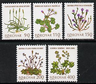Faroe Islands 1980 Flowers set of 5 unmounted mint, SG 47-51 (Mi 48-52)