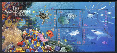 Australia 1995 Marine Life perf m/sheet overprinted for Sydney Stamp Show unmounted mint, as SG MS 1562