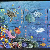 Australia 1995 Marine Life perf m/sheet overprinted for Melbourne Stamp & Coin Fair unmounted mint, as SG MS 1562