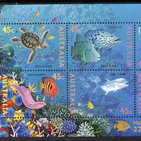 Australia 1995 Marine Life perf m/sheet overprinted for Melbourne Stamp & Coin Fair unmounted mint, as SG MS 1562