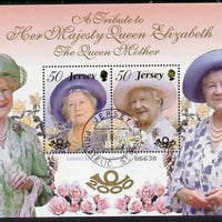 Jersey 2000 Queen Elizabeth the Queen Mother's 100th Birthday perf m/sheet fine cds used SG MS961