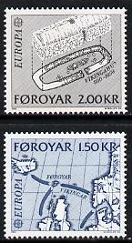 Faroe Islands 1982 Europa (Map & Archaeological dig) set of 2 unmounted mint, SG 69-70 (Mi 70-71)