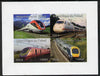 Chad 2014 High Speed Trains imperf sheetlet containing 4 values unmounted mint. Note this item is privately produced and is offered purely on its thematic appeal.