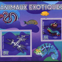 Benin 2014 Exotic Animals - Mantis Shrimp & Sea Slug perf sheetlet containing 2 values unmounted mint