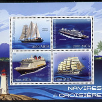 Madagascar 2014 Cruise Ships perf sheetlet containing 4 values unmounted mint