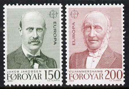 Faroe Islands 1980 Europa set of 2, SG 52-53 (Mi 53-54) unmounted mint