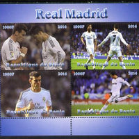 Benin 2014 Real Madrid perf sheetlet containing 4 values unmounted mint. Note this item is privately produced and is offered purely on its thematic appeal