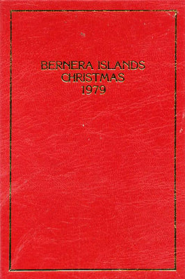 Bernera 1979 Christmas £10 value (Angel Gabriel Blowing Trumpet) in 24 carat gold foil in special presentation folder unmounted mint