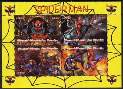 Benin 2014 Spiderman (Comic Strip) perf sheetlet containing 4 values unmounted mint. Note this item is privately produced and is offered purely on its thematic appeal