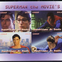 Benin 2014 Superman (Movie) imperf sheetlet containing 4 values unmounted mint. Note this item is privately produced and is offered purely on its thematic appeal