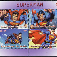 Benin 2014 Superman (Comic Strip) perf sheetlet containing 4 values unmounted mint. Note this item is privately produced and is offered purely on its thematic appeal