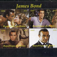 Benin 2014 James Bond perf sheetlet containing 4 values unmounted mint. Note this item is privately produced and is offered purely on its thematic appeal