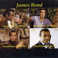 Benin 2014 James Bond imperf sheetlet containing 4 values unmounted mint. Note this item is privately produced and is offered purely on its thematic appeal