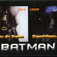 Benin 2014 Batman (Movie) imperf sheetlet containing 2 values unmounted mint. Note this item is privately produced and is offered purely on its thematic appeal