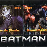 Benin 2014 Batman (Comic Strip) perf sheetlet containing 2 values unmounted mint. Note this item is privately produced and is offered purely on its thematic appeal