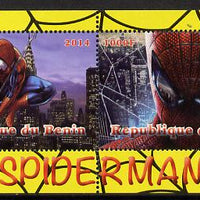 Benin 2014 Spiderman (Comic Strip) perf sheetlet containing 2 values unmounted mint. Note this item is privately produced and is offered purely on its thematic appeal