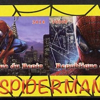 Benin 2014 Spiderman (Comic Strip) imperf sheetlet containing 2 values unmounted mint. Note this item is privately produced and is offered purely on its thematic appeal