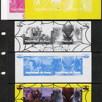 Benin 2014 Spiderman (Comic Strip) sheetlet containing 2 values - the set of 5 imperf progressive proofs comprising the 4 individual colours plus all 4-colour composite, unmounted mint