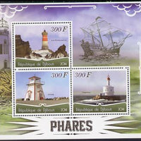 Djibouti 2014 Lighthouses perf sheetlet containing three values unmounted mint