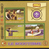Djibouti 2014 Scouts perf sheetlet containing three values unmounted mint