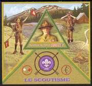 Djibouti 2014 Scouts perf deluxe sheet containing one triangular shaped value unmounted mint