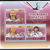Djibouti 2014 Astronauts #1 perf sheetlet containing three values unmounted mint