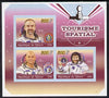 Djibouti 2014 Astronauts #1 imperf sheetlet containing three values unmounted mint