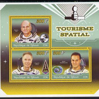 Djibouti 2014 Astronauts #2 perf sheetlet containing three values unmounted mint