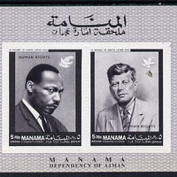 Manama 1968 Human Rights perf m/sheet (Kennedy & Martin Luther King) unmounted mint Mi BL A8B
