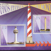 Benin 2014 Lighthouses perf sheetlet containing two values unmounted mint