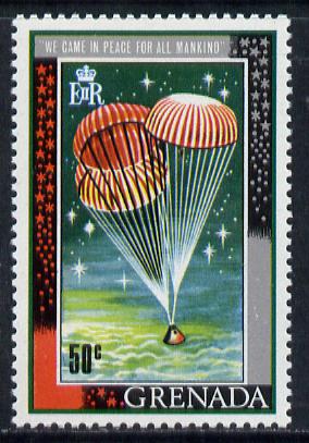 Grenada 1969 First Man on Moon 50c (Capsule with Parachutes) unmounted mint SG 355*