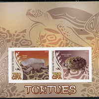 Benin 2014 Turtles imperf sheetlet containing 2 values unmounted mint