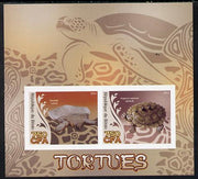 Benin 2014 Turtles imperf sheetlet containing 2 values unmounted mint