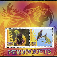 Benin 2014 Parrots perf sheetlet containing 2 values unmounted mint