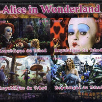 Chad 2014 Alice in Wonderland imperf sheetlet containing 4 values unmounted mint. Note this item is privately produced and is offered purely on its thematic appeal. .