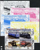 Benin 2014 Japanese Locdomotives sheetlet containing 4 values - the set of 5 imperf progressive proofs comprising the 4 individual colours plus all 4-colour composite, unmounted mint