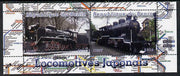 Benin 2014 Japanese Locomotives perf sheetlet containing 2 values unmounted mint. Note this item is privately produced and is offered purely on its thematic appeal