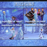 Chad 2014 Walt Disney's Frozen #2 perf sheetlet containing 4 values unmounted mint. Note this item is privately produced and is offered purely on its thematic appeal. .