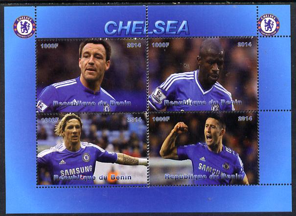 Benin 2014 Chelsea perf sheetlet containing 4 values unmounted mint. Note this item is privately produced and is offered purely on its thematic appeal