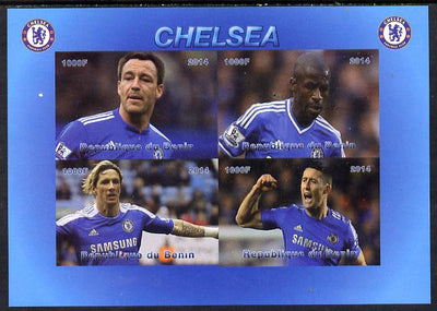 Benin 2014 Chelsea imperf sheetlet containing 4 values unmounted mint. Note this item is privately produced and is offered purely on its thematic appeal