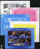 Benin 2014 Chelsea sheetlet containing 4 values - the set of 5 imperf progressive proofs comprising the 4 individual colours plus all 4-colour composite, unmounted mint