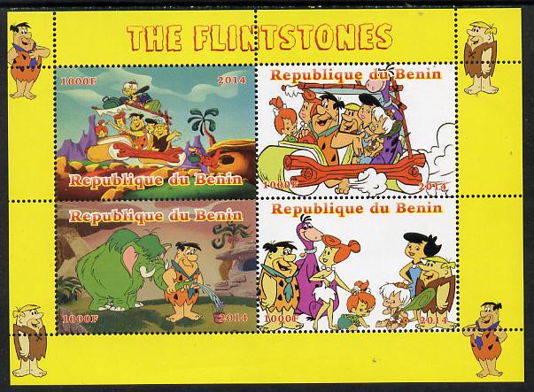 Benin 2014 The Flintstones perf sheetlet containing 4 values unmounted mint. Note this item is privately produced and is offered purely on its thematic appeal
