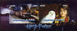 Benin 2014 Harry Potter #3 imperf sheetlet containing 2 values unmounted mint. Note this item is privately produced and is offered purely on its thematic appeal