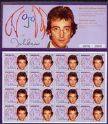 Azerbaijan 1995 Rock & Roll Legends (John Lennon) sheetlet containing 16 x 500m unmounted mint