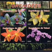 Chad 2014 Orchids #3 perf sheetlet containing 4 values unmounted mint. Note this item is privately produced and is offered purely on its thematic appeal. .