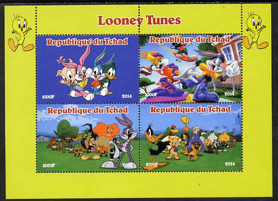 Chad 2014 Looney Tunes perf sheetlet containing 4 values unmounted mint. Note this item is privately produced and is offered purely on its thematic appeal.