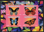 Chad 2014 Butterflies #3 imperf sheetlet containing 4 values unmounted mint. Note this item is privately produced and is offered purely on its thematic appeal. .