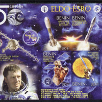 Benin 2014 European Space Research Organisation - Roberto Vittori imperf sheetlet containing 4 values unmounted mint